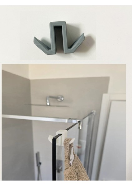 Çift Taraflı Duşakabin Camına Asılan Havlu Kıyafet Askısı Duşakabin Askısı