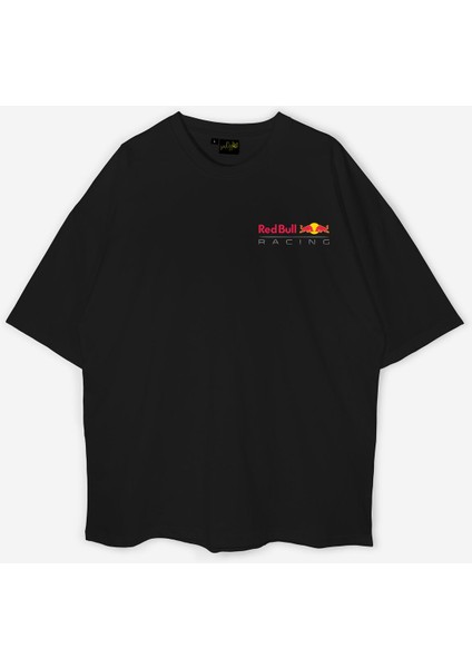 Red Bull Racing F1 Oversize Tişört – Formula 1 Takım Temalı Pamuk Özel Baskı