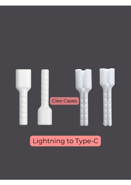 3 Çift Type-C to Lightning Şarj Kablo Ucu Koruyucu