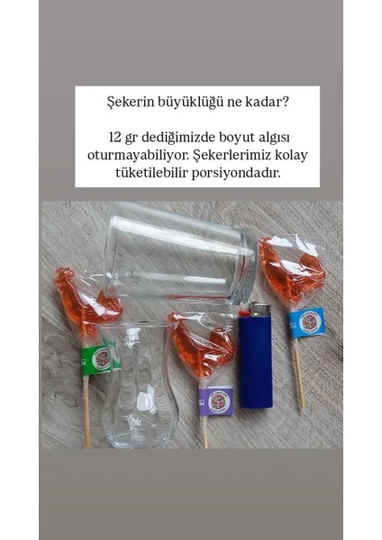 Horoz Şekeri (20'li) Kutu Kırmızı Renk Karışık Meyve Aromalı Ahşap Saplı (12 Gr)