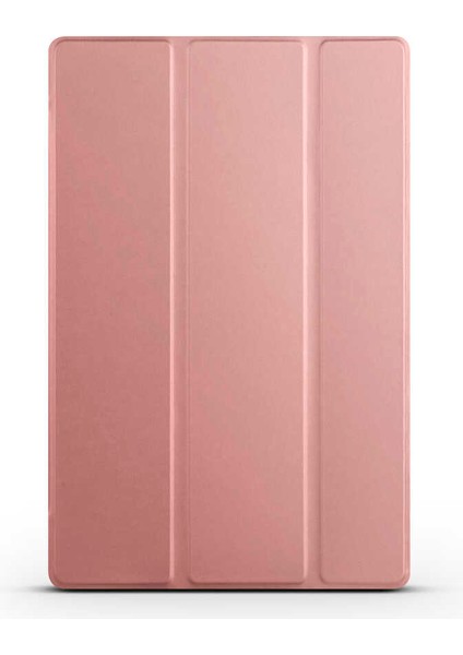 Galaxy Tab A8 10.5 SM-X200 (2021) Uyumlu Zore Smart Cover Standlı 1-1 Kılıf-Rose Gold