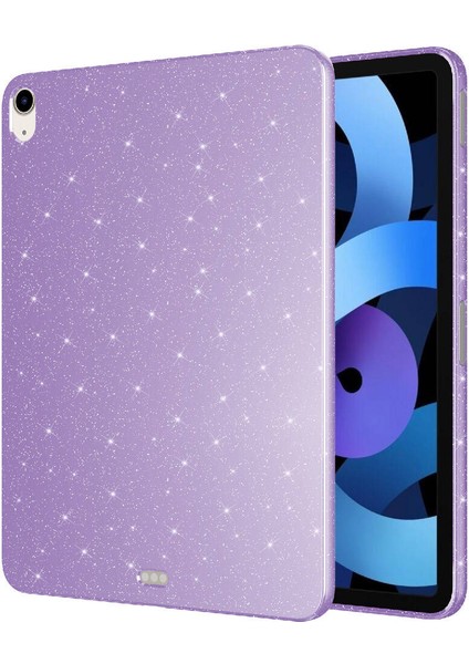 Apple iPad Air 10.9 2022 (5 Nesil) Simli Parlak Görünümlü Uyumlu Zore Tablet Koton Kılıf-Pembe