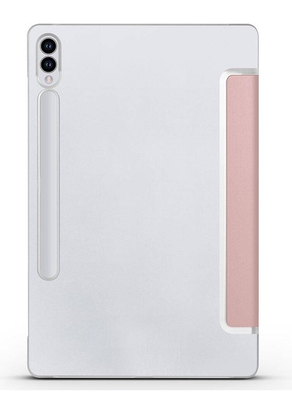 Samsung Galaxy Tab S9 Fe Plus Uyumlu Zore Smart Cover Standlı 1-1 Kılıf-Kırmızı
