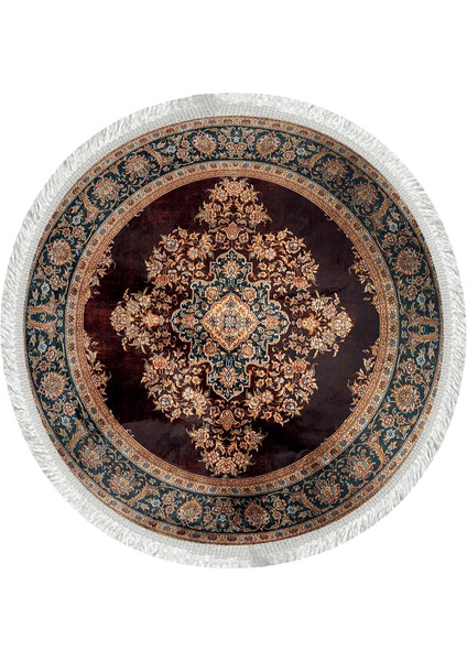 Bambu Yuvarlak Halı Kaymaz Pamuk Taban - KYH122