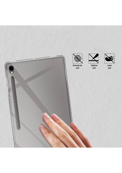 Samsung Galaxy Tab S9 Kılıf Uyumlu Zore Tablet Süper Silikon Kapak-Renksiz
