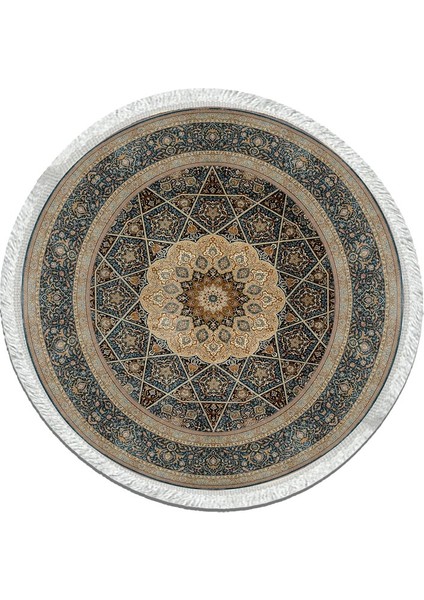Bambu Yuvarlak Halı Kaymaz Pamuk Taban - KYH105