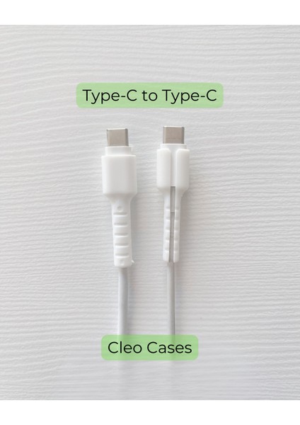 2 Çift Type-C To Type-C Uyumlu Şarj Kablo Ucu Koruyucu