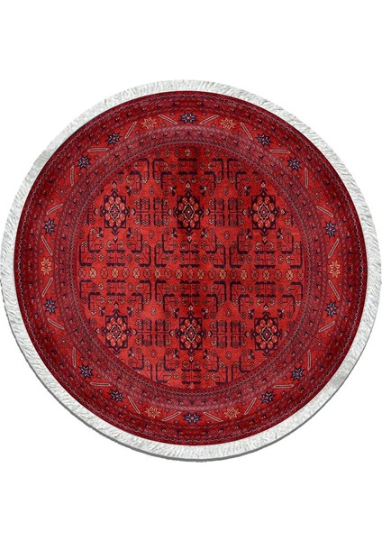 Bambu Yuvarlak Halı Kaymaz Pamuk Taban - KYH217
