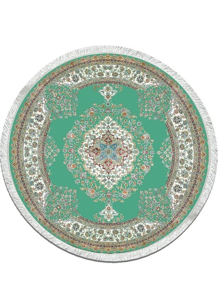 Bambu Yuvarlak Halı Kaymaz Pamuk Taban - KYH155