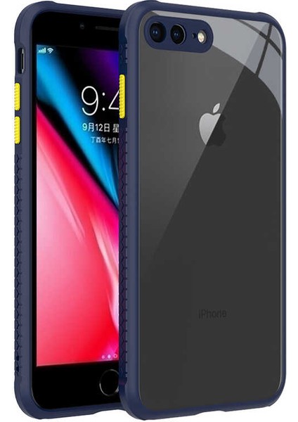 Apple iPhone 8 Plus Kılıf ​​Kaff Kapak-Lacivert