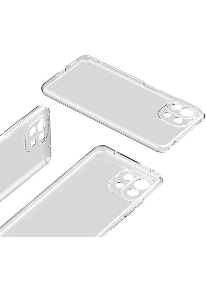 Xiaomi Mi 11 Lite Kılıf Kamera Korumalı Süper Silikon Kapak-Renksiz