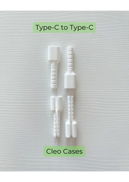 4 Çift Type-C to Type-C Şarj Kablo Ucu Koruyucu