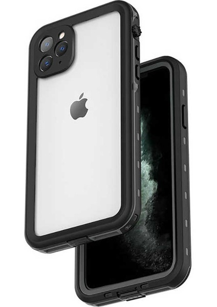 Apple iPhone 12 Pro Max Kılıf 1-1 Su Geçirmez Kılıf-Siyah