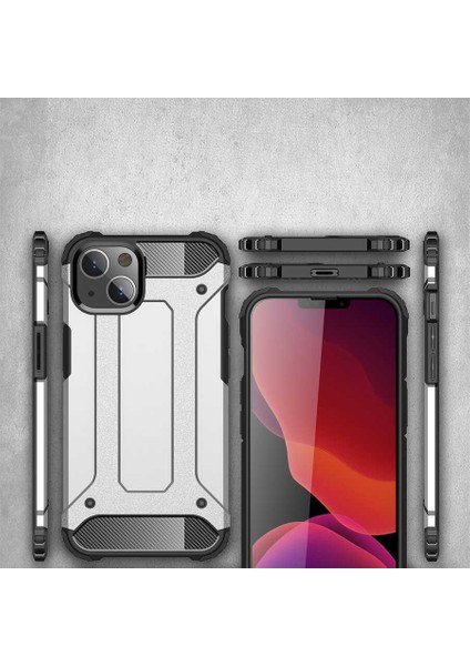 Apple iPhone 13 Mini Kılıf Crash Silikon Kapak-Siyah