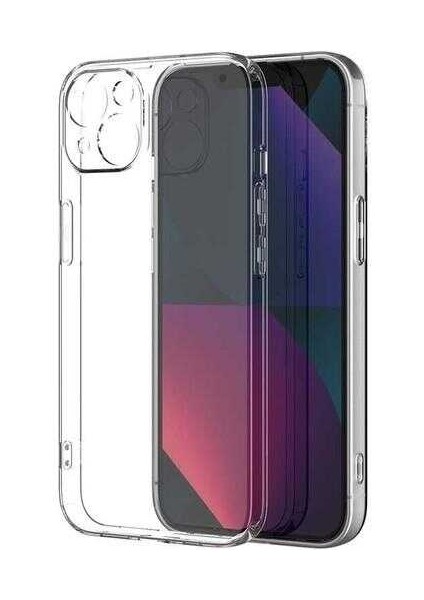 Apple iPhone 14 Kılıf Şeffaf Sert Pc Vayt Kapak-Renksiz
