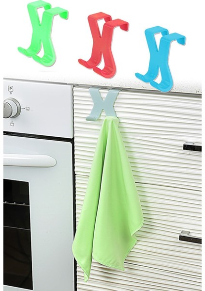 2 Adet Dolap Kapağı ve Çekmece Üstü Havlu Askısı Hang It 2 Kancalı