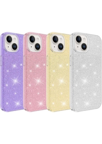 Apple iPhone 14 Plus Kılıf Shining Silikon-Pembe