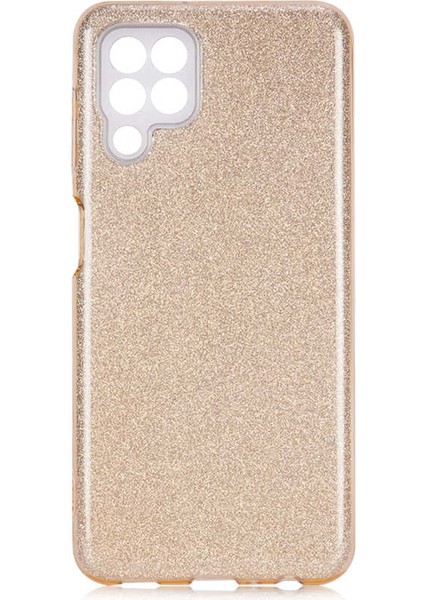 Samsung Galaxy M32 Kılıf Shining Silikon-Gold