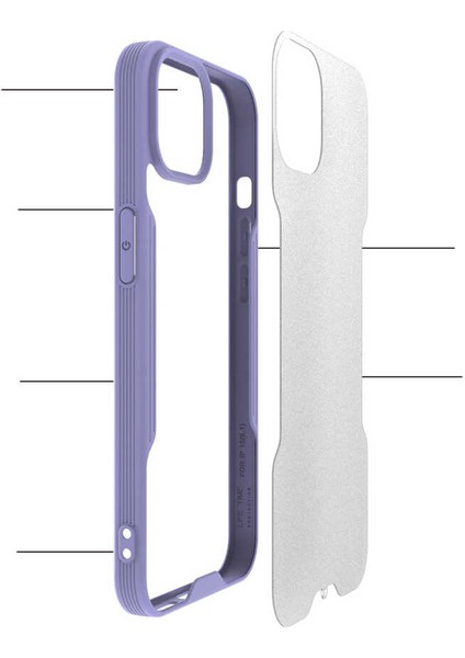 Apple iPhone 13 Mini Kılıf Parfe Kapak-Mor