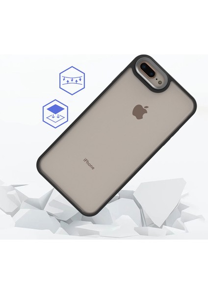 Apple iPhone 8 Plus Kılıf Flora Kapak-Mavi