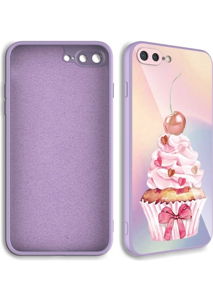 Apple iPhone 8 Plus Kılıf Kamera Korumalı Desenli Sert Silikon Epoksi Kapak-No6
