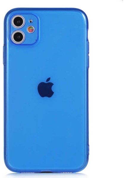 Apple iPhone 11 Uyumlu Mun Silikon-Lacivert