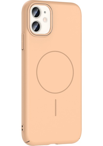 Apple iPhone 11 Kılıf Magsafe Şarj Özellikli Ruby Silikon Kapak - Gri