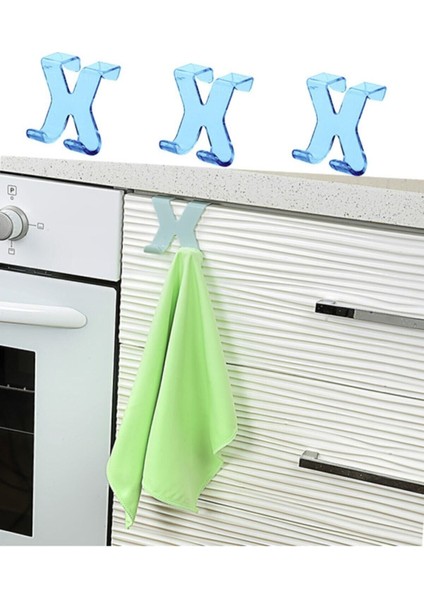 3 Adet Çekmece Askısı Mutfak Banyo Dolap Kapağına Asılan Havlu - Bez Askısı
