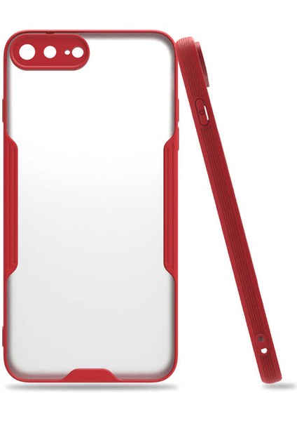 Apple iPhone 8 Plus Kılıf Parfe Kapak-Kırmızı