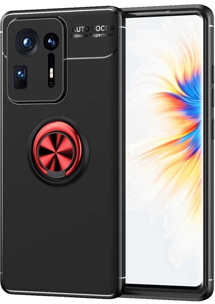 Xiaomi Mi Mix 4 Kılıf Tknr Ravel Silikon Kapak-Siyah-Kırmızı