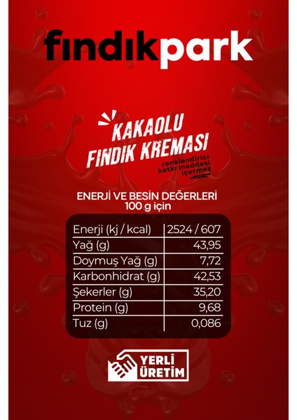Fındıkpark Kakaolu Fındık Kreması %45 Fındık - 400 Gram