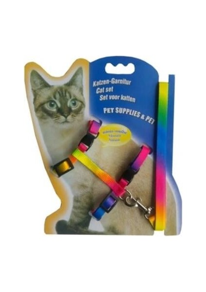 Multicolor Kedi Tasması