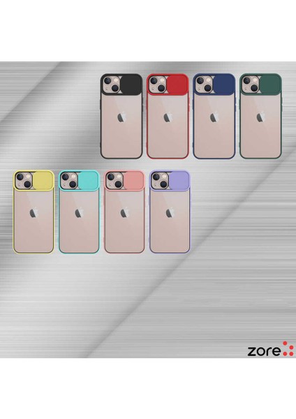 Apple iPhone 13 Mini Kılıf Lensi Kapak-Kırmızı