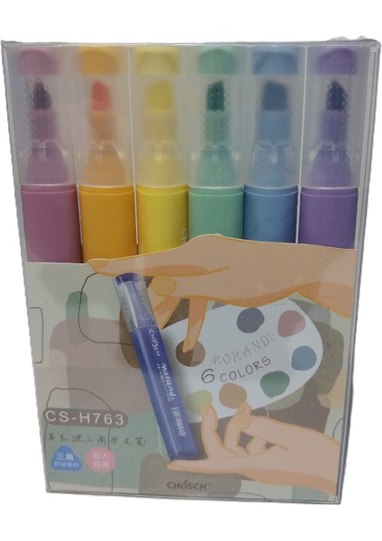 Bafix Fosforlu Kalem Kalem Tipi Chosch 6 Renk Blister CS-H763 fiyatları