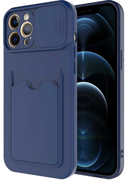 Apple iPhone 12 Pro Max Kılıf ​Kartix Kapak-Lacivert