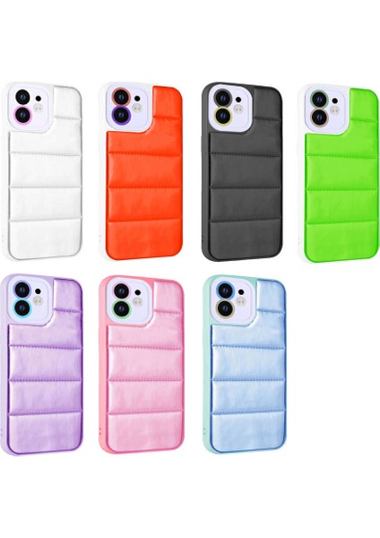 Apple iPhone 11 Uyumlu Kamera Korumalı Airbagli Renkli Seksek Kapak-Siyah