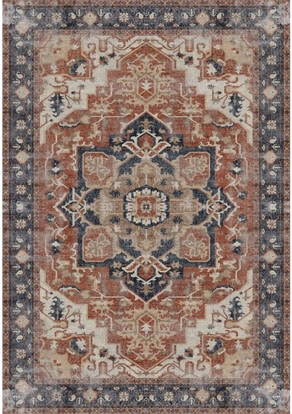 Bambu Vintage Salon Halısı Kaymaz Pamuk Taban - KVSH622