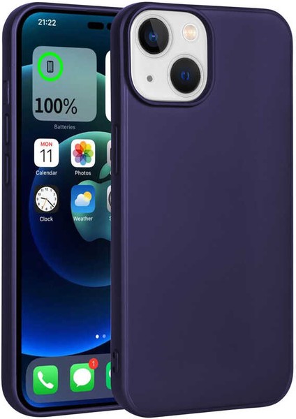 Apple iPhone 14 Plus Uyumlu Premier Silikon Kapak-Lacivert