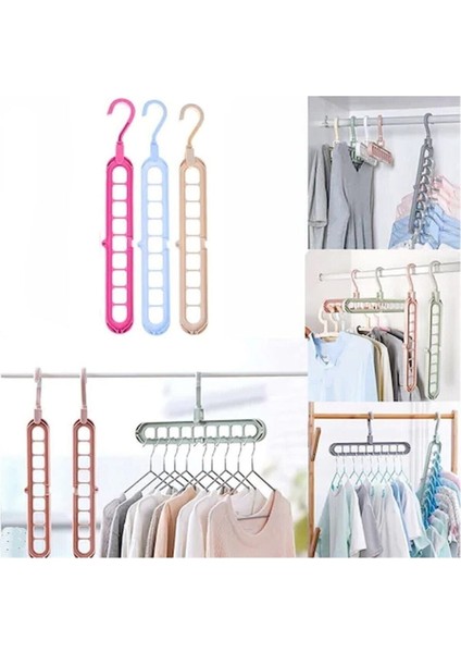 3 Lü Askı Dolap Içi Düzenleyici Askı Sihirbazı, Dolap Askı Düzenleyici Yer Tasarruflu Gardrop Askıs