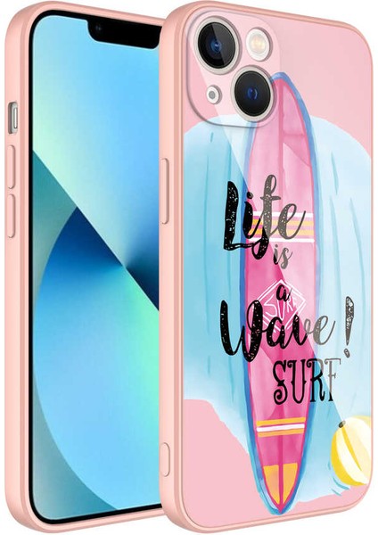 Apple iPhone 13 Kılıf Kamera Korumalı Desenli Sert Silikon Epoksi KAPAK-NO10