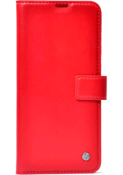 Xiaomi Redmi Note 11 Global Kılıf Kar Deluxe Kapaklı Kılıf-Kırmızı