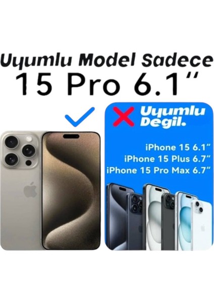Apple Iphone 15 Pro Uyumlu Kılıf Yumuşak Silikon Içi Kadife Lansman Kapak .
