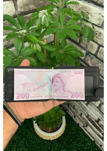 Hakiki Deri Siyah Unisex Klipsli Kartlık (T617) modelleri