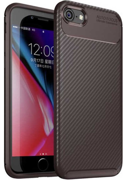 Apple iPhone Se 2022 Uyumlu Negro Silikon Kapak-Kahverengi