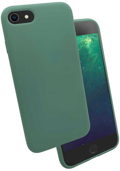Apple iPhone Se 2022 Uyumlu Silk Silikon-Kırmızı