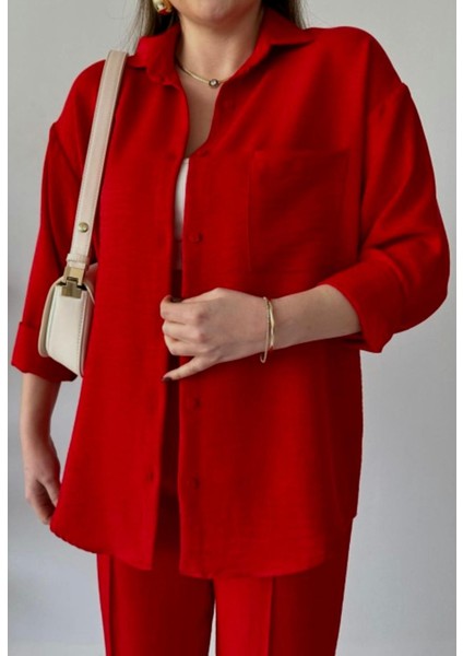 Gömlek Yaka Keten Ikili Takım Alt Üst indirimleri