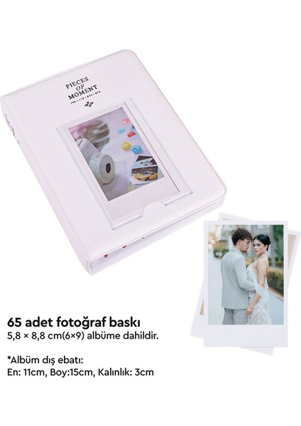 Instax Mini Fotoğraf Albümü ve 65 Adet Pola Kart Fotoğraf Baskı fırsatları