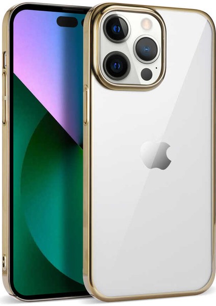 Apple iPhone 14 Pro Uyumlu Pixel Kapak-Gold