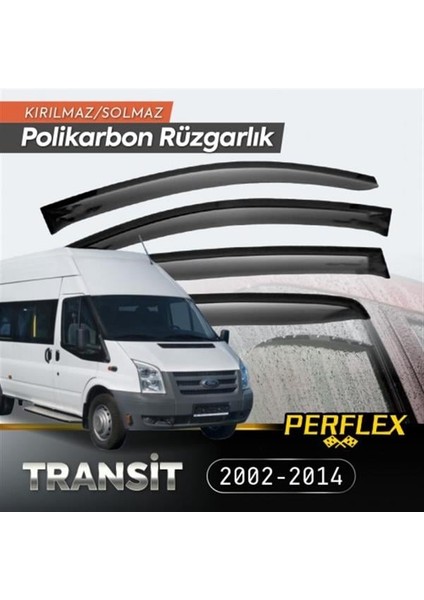 Ford Transit 2002-2014 Cam Rüzgarlığı V2 Düz