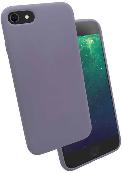 Apple iPhone Se 2022 Uyumlu Silk Silikon-Lila